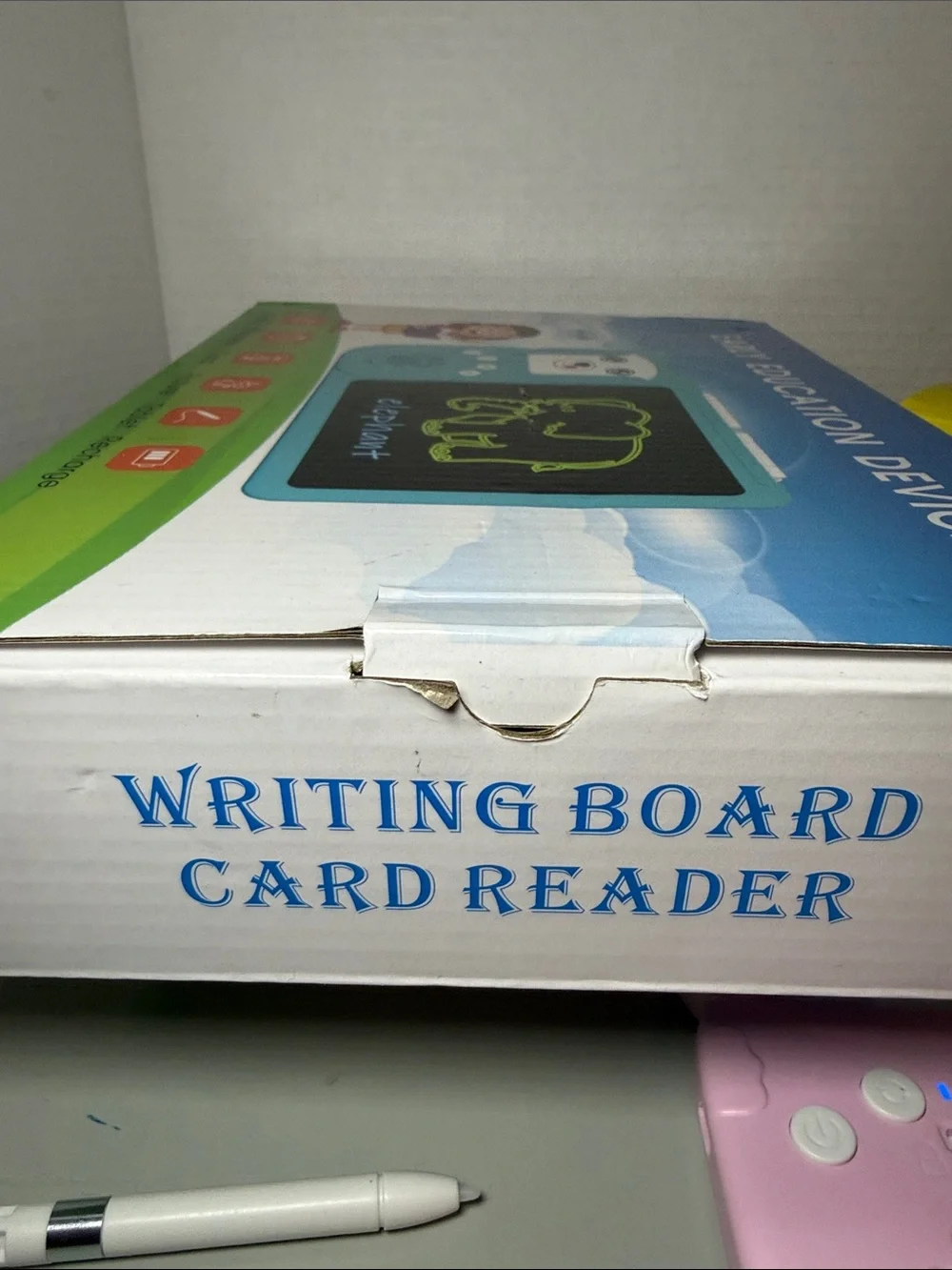 Bilingual English Spanish Flash Card Reader LCD Writing Tablet Early Education